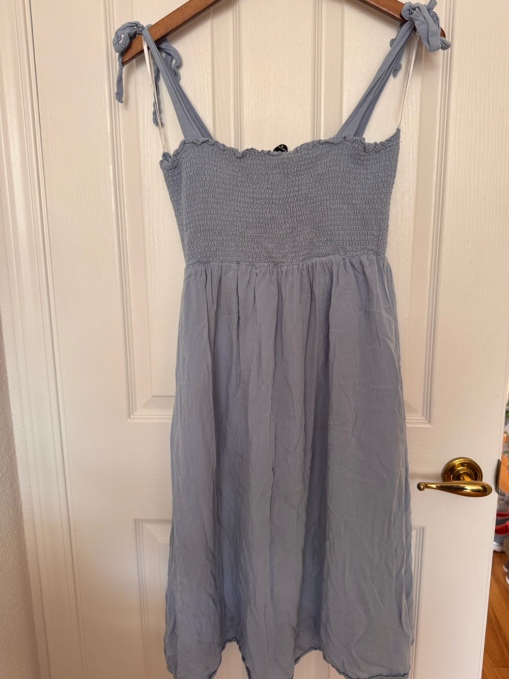 Lulu's Pale Blue Smocked Sundress